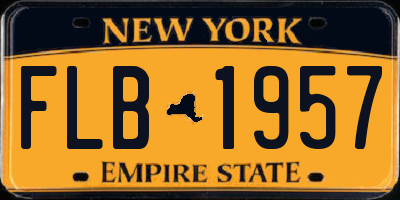 NY license plate FLB1957