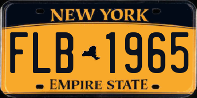 NY license plate FLB1965