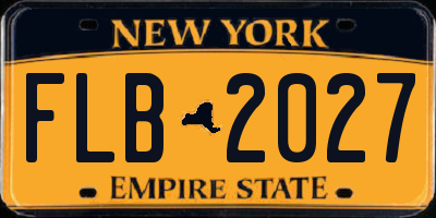 NY license plate FLB2027