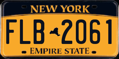 NY license plate FLB2061