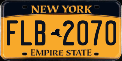 NY license plate FLB2070