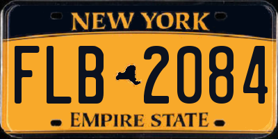 NY license plate FLB2084