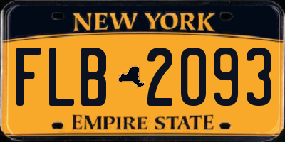 NY license plate FLB2093