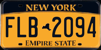 NY license plate FLB2094
