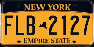 NY license plate FLB2127
