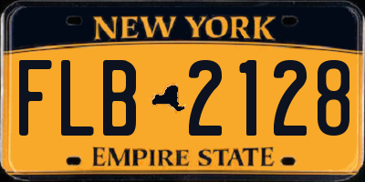 NY license plate FLB2128
