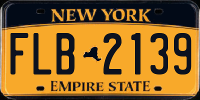 NY license plate FLB2139