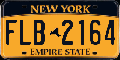 NY license plate FLB2164