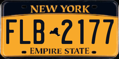 NY license plate FLB2177