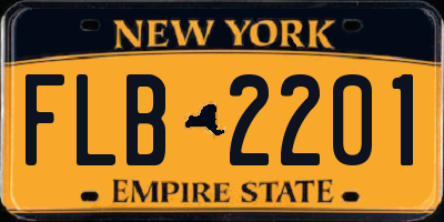 NY license plate FLB2201