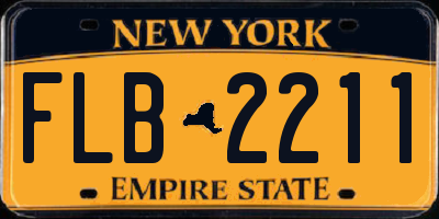 NY license plate FLB2211