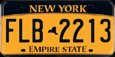 NY license plate FLB2213