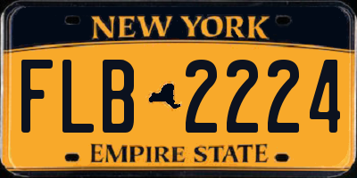 NY license plate FLB2224