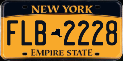 NY license plate FLB2228