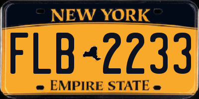 NY license plate FLB2233