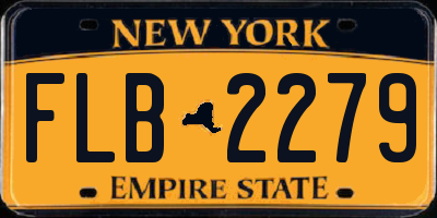 NY license plate FLB2279