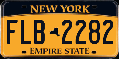 NY license plate FLB2282