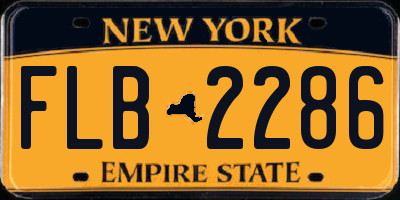 NY license plate FLB2286