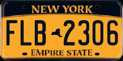 NY license plate FLB2306