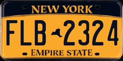 NY license plate FLB2324