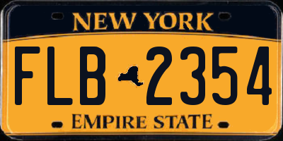 NY license plate FLB2354