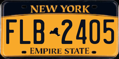 NY license plate FLB2405