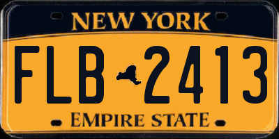 NY license plate FLB2413