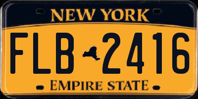 NY license plate FLB2416