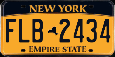 NY license plate FLB2434