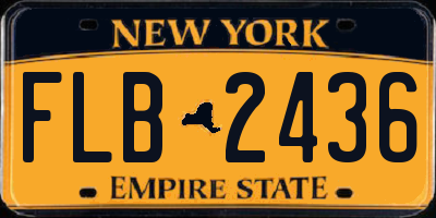 NY license plate FLB2436