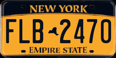 NY license plate FLB2470