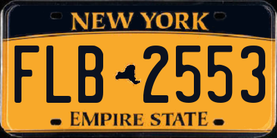 NY license plate FLB2553