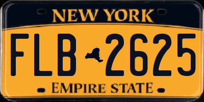 NY license plate FLB2625