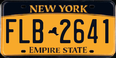 NY license plate FLB2641