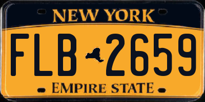 NY license plate FLB2659
