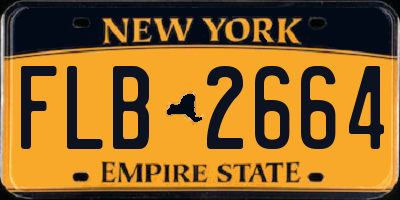 NY license plate FLB2664