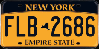 NY license plate FLB2686