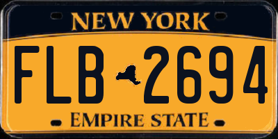 NY license plate FLB2694