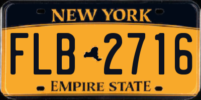 NY license plate FLB2716