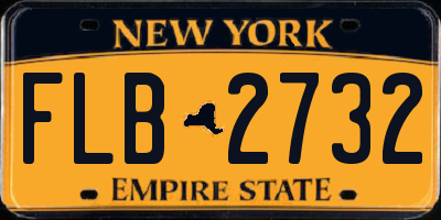NY license plate FLB2732