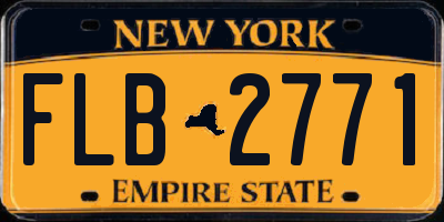 NY license plate FLB2771