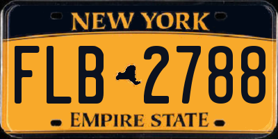 NY license plate FLB2788