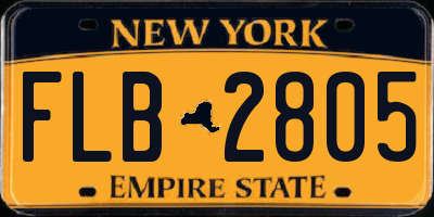 NY license plate FLB2805