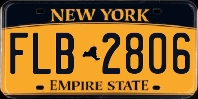 NY license plate FLB2806