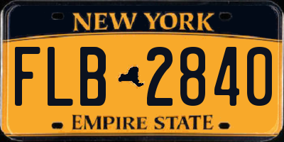 NY license plate FLB2840