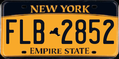 NY license plate FLB2852