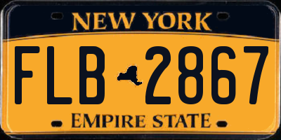 NY license plate FLB2867