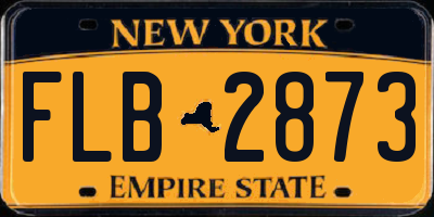 NY license plate FLB2873