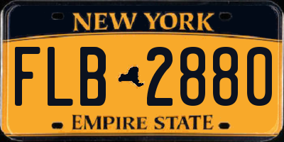 NY license plate FLB2880