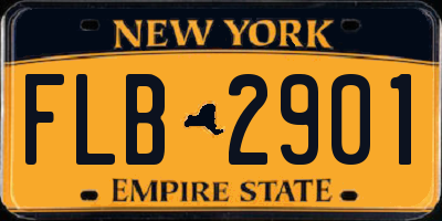 NY license plate FLB2901